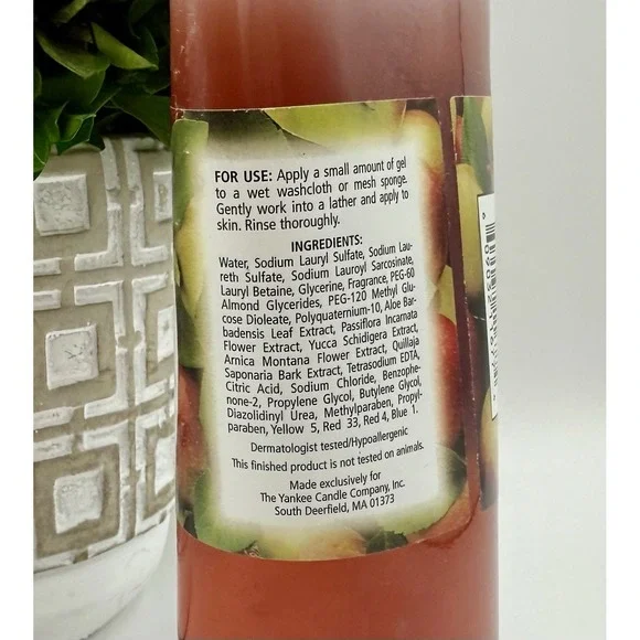 Yankee Candle Macintosh Shower Gel 6.7 oz 198 ml NEW SEALED‎ Discontinued Apple - Picture 4 of 7